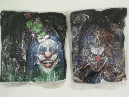 Set of 2 black ROCKEAGLE hoodies with clown print. Size M