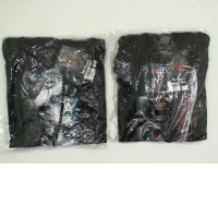 Set of 2 black ROCKEAGLE hoodies with skeleton print. Size S
