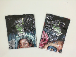 Set of 2 black ROCKEAGLE t-shirts with woman print .Size Xl