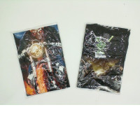 Set of 2 black ROCKEAGLE t-shirt with skeleton print. Size M