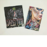 Set of 2 ROCK@TEES t-shirt with woman print.Size XL