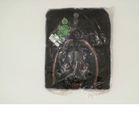 Black hooded jacket with green hair pattern for a woman Size XL