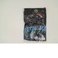 ROCK TEES Black shirt with blue letter pattern Size 2XL