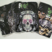 Set of 3 Black ROCKEAGLE Skull Print Hoodie.