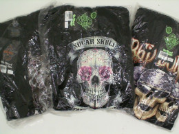 Set of 3 Black ROCKEAGLE Skull Print Hoodie.