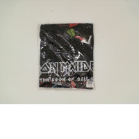 ROCK TEES Black shirt with black and white letters and red pattern Size XL