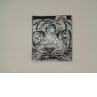 Rock Eagle Black shirt with white tiger print  size XXL