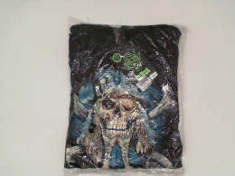 ROCK EAGLE Black hooded jacket with skull print Size 2XL