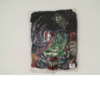 SUPER GLOW Black clown hooded jacket size L 