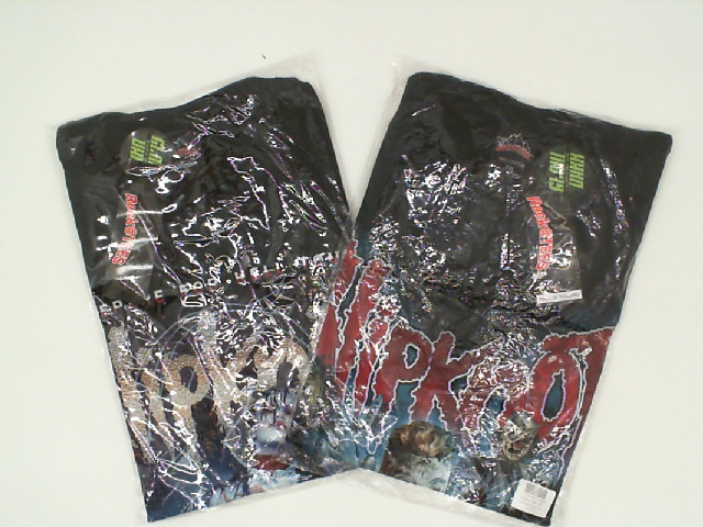 Set of 2 ROCK@TEES Black shirt with rock band pattern size 2XL Set of 2 ROCK@TEES Black shirt with rock band pattern size 2XL