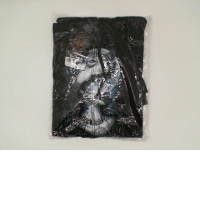 ROCK EAGLE Black hooded jacket with a woman and a wolf pattern Size 2XL ROCK EAGLE Black hooded jacket with a woman and a wolf pattern Size 2XL