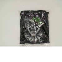 ROCK EAGLE Black hooded jacket with white clown pattern Size S