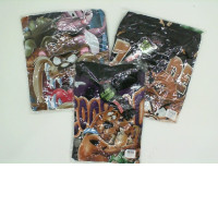 Set of 3 black ROCK@TEES cartoon t-shirts, size XL