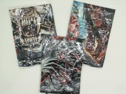 Set of 3 black ROCK@TEES T-shirts with demon print, size S