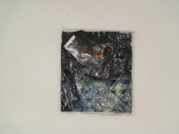 ROCK EAGLE Black round neck t-shirt with blue wolf pattern Size XL