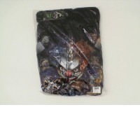 SUPER GLOW Black hooded jacket with a clown holding playing cards pattern Size XL