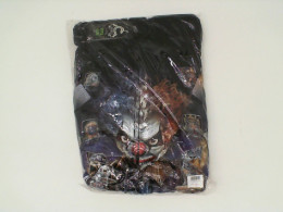 SUPER GLOW Black hooded jacket with a clown holding playing cards pattern Size XL