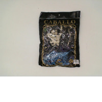 SUPER GLOW Black round neck t-shirt with blue leopard print Size L SUPER GLOW Black round neck t-shirt with blue leopard print Size L