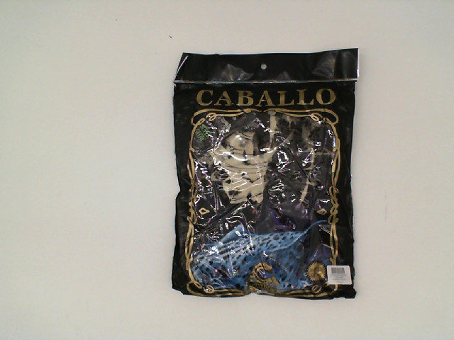 SUPER GLOW Black round neck t-shirt with blue leopard print Size L SUPER GLOW Black round neck t-shirt with blue leopard print Size L