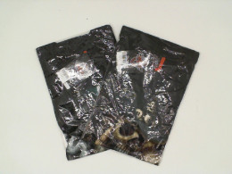 Set of 2 ROCK EAGLE  Black crew neck t-shirt with pirate skull and white hair woman pattern Size S