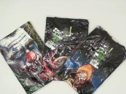 Set of 3 ROCK EAGLE Black crew neck t-shirt featuring a crying Ghost Rider and Joker with a horned Grim Reaper. Size M