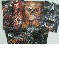 LARGE SET OF 5 ROCKEAGLE T-shirts with skeleton print LARGE SET OF 5 ROCKEAGLE T-shirts with skeleton print