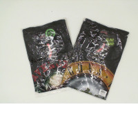 Set of ROCK@TEES Black round neck t-shirt with rock band print and gun pattern with red roses. Size L