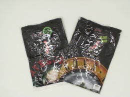 Set of ROCK@TEES Black round neck t-shirt with rock band print and gun pattern with red roses. Size L