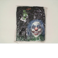 ROCK EAGLE Black hooded jacket with a smiling Joker clown pattern Size XL 