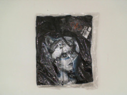 ROCK EAGLE Black hooded jacket with a woman and a wolf pattern Size S