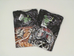 Set of 2 ROCK EAGLE Black round neck t-shirt with skeleton riding a motorcycle and tiger print Size S 