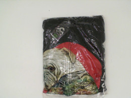 SUPER GLOW Black hooded jacket with a Japanese tattooed dog pattern Size XL