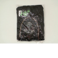 Black hooded jacket with green hair pattern for a woman Size 2XL