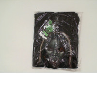 ROCK EAGLE Black hooded jacket with green hair pattern for a woman Size M
