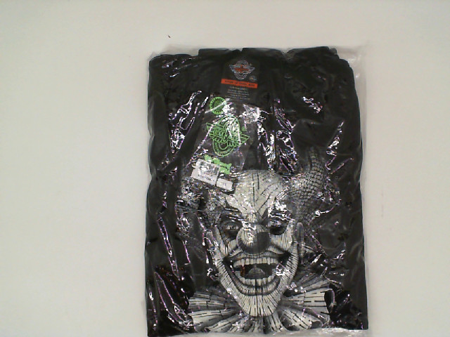 ROCK EAGLE Black hooded jacket with white clown pattern Size 3XL ROCK EAGLE Black hooded jacket with white clown pattern Size 3XL