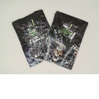 Set of 2 ROCK EAGLE Black round neck t-shirt with a grim reaper riding a motorcycle pattern. Size S Set of 2 ROCK EAGLE Black round neck t-shirt with a grim reaper riding a motorcycle pattern. Size S