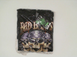 ROCK EAGLE Black hooded jacket with a pattern of three-headed grim reaper wearing black glasses. Size L