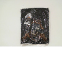 ROCK EAGLE Black hooded pirate jacket with black hat  Size L