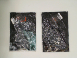 Set of 2 ROCK EAGLE Black round neck t-shirt with white grim reaper and grim reaper riding a motorcycle pattern. Size L