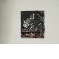 ROCK EAGLE Black round neck t-shirt with fire grim reaper pattern Size XL ROCK EAGLE Black round neck t-shirt with fire grim reaper pattern Size XL