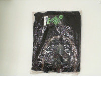 ROCK EAGLE Black hooded jacket with green hair pattern for a woman Size L
