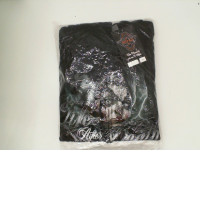 ROCK EAGLE Black hooded jacket with white hair pattern for women Size XL