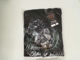 ROCK EAGLE Black hooded jacket with white hair pattern for women Size XL