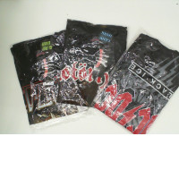 Set of 3 ROCK@TEES Black round neck t-shirt with letter pattern Size M