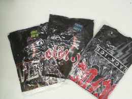 Set of 3 ROCK@TEES Black round neck t-shirt with letter pattern Size M