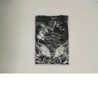 ROCK EAGLE Black round neck t-shirt with white grim reaper pattern Size L