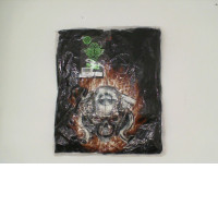 ROCK EAGLE Black hooded jacket with engine grim reaper pattern Size L