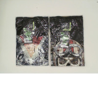 Set of 2 ROCK EAGLE Black round neck t-shirt with grim reaper pattern and grim reaper riding a motorcycle pattern Size M