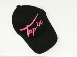 Black cap with pink pattern