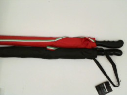 Set of 2 Single umbrella, red and black, 28 inches 